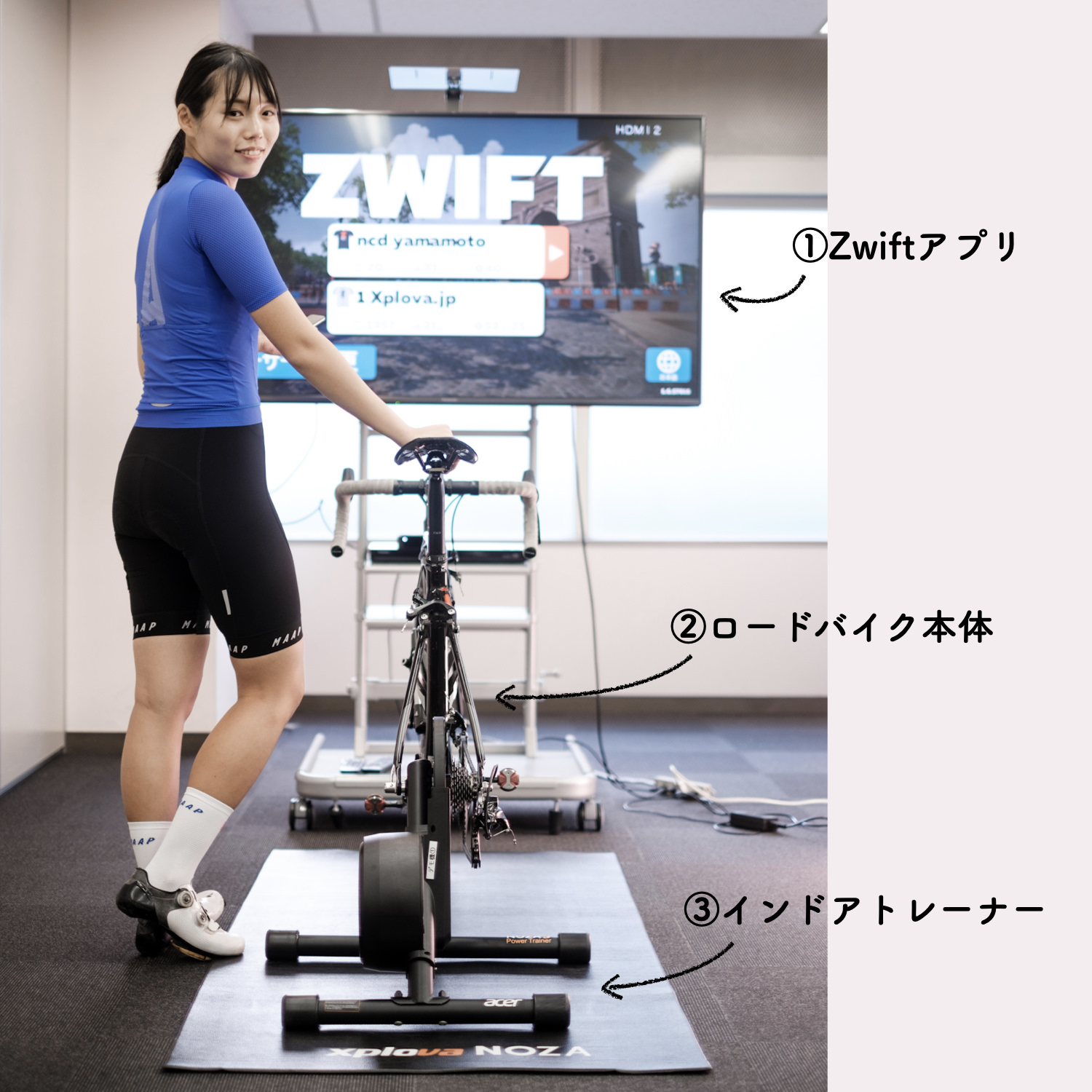 スイーツ柄 ブルー エクスプローバ XPLOVA NOZA S ZWIFT スマート