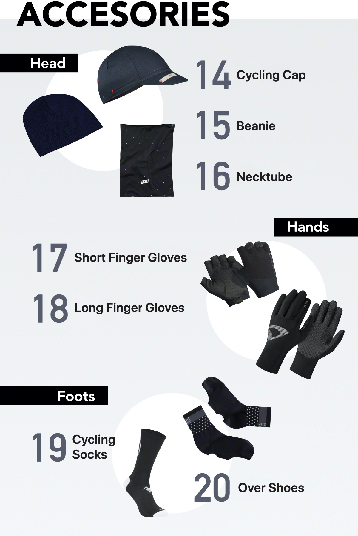 Cycling Clothing Outfit - Accesories
